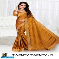 TWENTY TWENTY BY RANJNA SAREE SIROSKI DIAMOND BORDER TRADITIONAL WEAR SUPER HIT COLLECTON