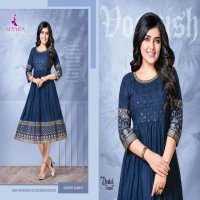 DHADAK BY MAYRA HEAVY RAYON WITH WORK KURTI CATALOG WHOELSALER BEST RATE