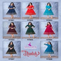 DHADAK BY MAYRA HEAVY RAYON WITH WORK KURTI CATALOG WHOELSALER BEST RATE