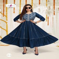 FLY FREE AIR HEAVY RAYON LONG FAILR KURTI CATALOG WHOLESALER BEST RATE