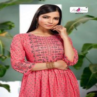 SALT BY FLY FREE HEAVY RAYON GOLD FOIL PRINT KURTI CATALOG WHOLESALER BEST PRICE