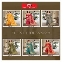 Art Decor Tevi Organza Wholesale Indian Sarees