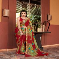 MANSAROVER FASHION LAUNCH AYUSHI WEIGHTLESS PRINTED SAREE SUPPLIER