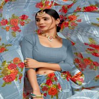 MANSAROVER FASHION POOJA WEIGHTLESS DIGITAL FLOWER PRINTED SAREES COLLECTION