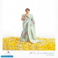 KS LUCKNOWI BY RAJTEX MODAL CHIKANKARI DIGITAL PRINTED DESIGNER SAREE