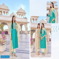 Hariyaali Kasino wholesale Full Stitched Viscose Silk Readymade Collection