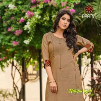 BAANVI LAUNCH HAPPY GIRL FANCY KURTI WITH PLAZZO