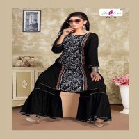 NEXA BY FLY FREE HEAVY RAYON KURTI WITH SHARAARA CATALOG WHOLESALER BEST RATE