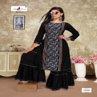 NEXA BY FLY FREE HEAVY RAYON KURTI WITH SHARAARA CATALOG WHOLESALER BEST RATE