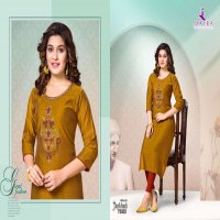 PANKHUDI VOL-3 BY MAYRA REYON SILK WITH EMBROYDREY AND STICHING PATTERN KURTI