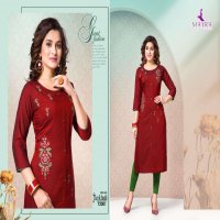 PANKHUDI VOL-3 BY MAYRA REYON SILK WITH EMBROYDREY AND STICHING PATTERN KURTI