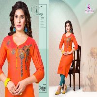 PANKHUDI VOL-3 BY MAYRA REYON SILK WITH EMBROYDREY AND STICHING PATTERN KURTI