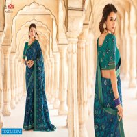 Vipul Saffron Wholesale Shopping Casual Indian Sarees