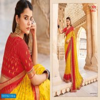 Vipul Saffron Wholesale Shopping Casual Indian Sarees
