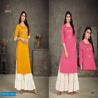 BAANVI BANDHANI VOL 1 RAYON READYMADE KURTI WITH SHARARA COLLECTION