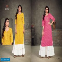 BAANVI BANDHANI VOL 1 RAYON READYMADE KURTI WITH SHARARA COLLECTION