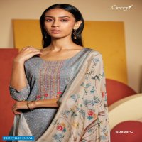 Ganga Elina S0625 Wholesale Muslin Silk With Embroidery Salwar Kameez