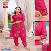 PK Fashion Fantasy Vol-2 Wholesale Cotton Work Kurti With Pants