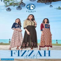 Femi9 Trends Fizzah Vol-2 Wholesale Long Fancy Kurtis