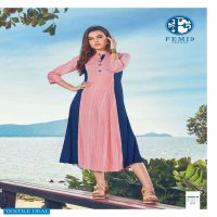 Femi9 Trends Fizzah Vol-2 Wholesale Long Fancy Kurtis