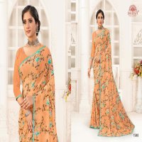 Ishika Ruby Border Vol-15 Wholesale Gerogette Printed With Border Sarees