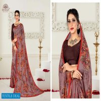 Ishika Ruby Border Vol-17 Wholesale Gerogette Printed With Border Sarees