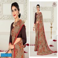 Ishika Ruby Border Vol-17 Wholesale Gerogette Printed With Border Sarees