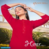 SHUBH HEER VOL 2 RAYON EMBROIDERY KURTI WHOLESALER IN SURAT