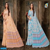 ASHIKA TARIKA COTTON MALMAL PRINTED SAREES LOWEST RANGE ONLINE SHOP