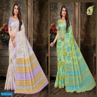 ASHIKA TARIKA COTTON MALMAL PRINTED SAREES LOWEST RANGE ONLINE SHOP