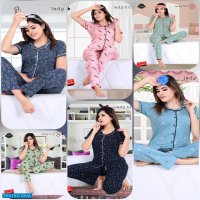 Lady Hill Front Open 81 5006 Wholesale Women Night Suits