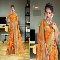 SAI ANSH CREATION CARVAAN SILKY MULTI MEENA SAREES WHOLESALE PRICE