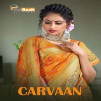 SAI ANSH CREATION CARVAAN SILKY MULTI MEENA SAREES WHOLESALE PRICE