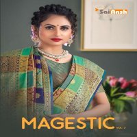 SAI ANSH CREATION MAJESTIC VOL 2 SILKY MULTI MEENA SAREE AUTHORIZED SUPPLIER