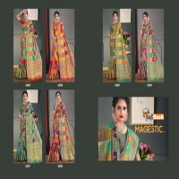 SAI ANSH CREATION MAJESTIC VOL 2 SILKY MULTI MEENA SAREE AUTHORIZED SUPPLIER