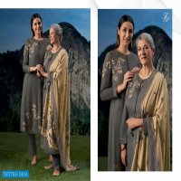 T And M Brush Flower Wholesale Pashmina Twill Winter Dress Material