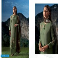 T And M Brush Flower Wholesale Pashmina Twill Winter Dress Material