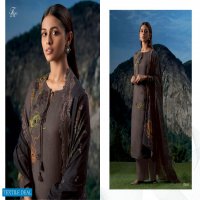 T And M Brush Flower Wholesale Pashmina Twill Winter Dress Material