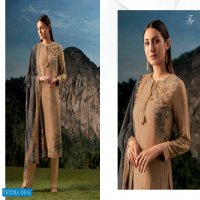 T And M Brush Flower Wholesale Pashmina Twill Winter Dress Material