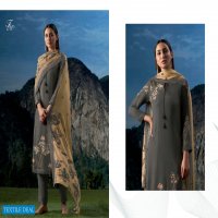 T And M Brush Flower Wholesale Pashmina Twill Winter Dress Material