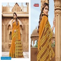 SANGAM PRINTS MADHVI COTTON WEAVING SARIS WHOLESALER