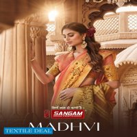SANGAM PRINTS MADHVI COTTON WEAVING SARIS WHOLESALER
