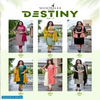 Wooglee Destiny Vol-2 Wholesale Full Stitched 3 Piece Dress