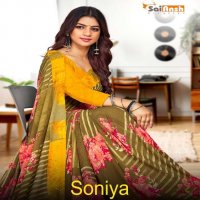 SAI ANSH SONIYA PURE GEORGETTE PRINTED SAREES LOWEST RATE