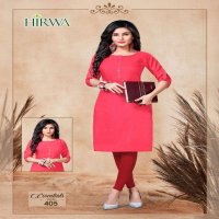 ESSENTIAL VOL-4 BY HIRWA HEAVY COTTON PLIAN KURTI CATALOG WHOLESALER BEST RATE MALAYSIA