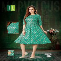 JUGNU BY HIRWA HEAVY HEAVY CAPSULE FOIL PRINTS KURTI CATALOG