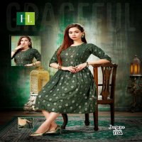 JUGNU BY HIRWA HEAVY HEAVY CAPSULE FOIL PRINTS KURTI CATALOG