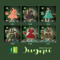 JUGNU BY HIRWA HEAVY HEAVY CAPSULE FOIL PRINTS KURTI CATALOG