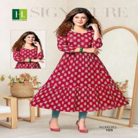 MIRRORS BY HIRWA HEAVY RAYON SLUB PRINT KURTI CATALOG WHOLESALER BEST RATE