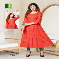 MIRRORS BY HIRWA HEAVY RAYON SLUB PRINT KURTI CATALOG WHOLESALER BEST RATE